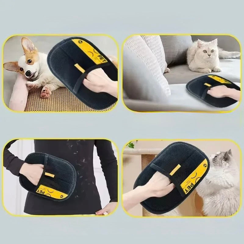 サッとなでて簡単お掃除！ペット毛取りグローブ｜犬猫対応