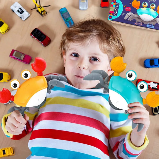 音と光で動く カニさん追いかけトイ
